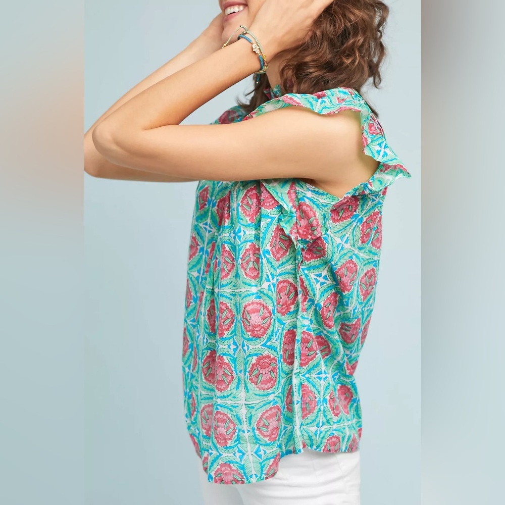 Anthropologie Helena Ruffled Blouse